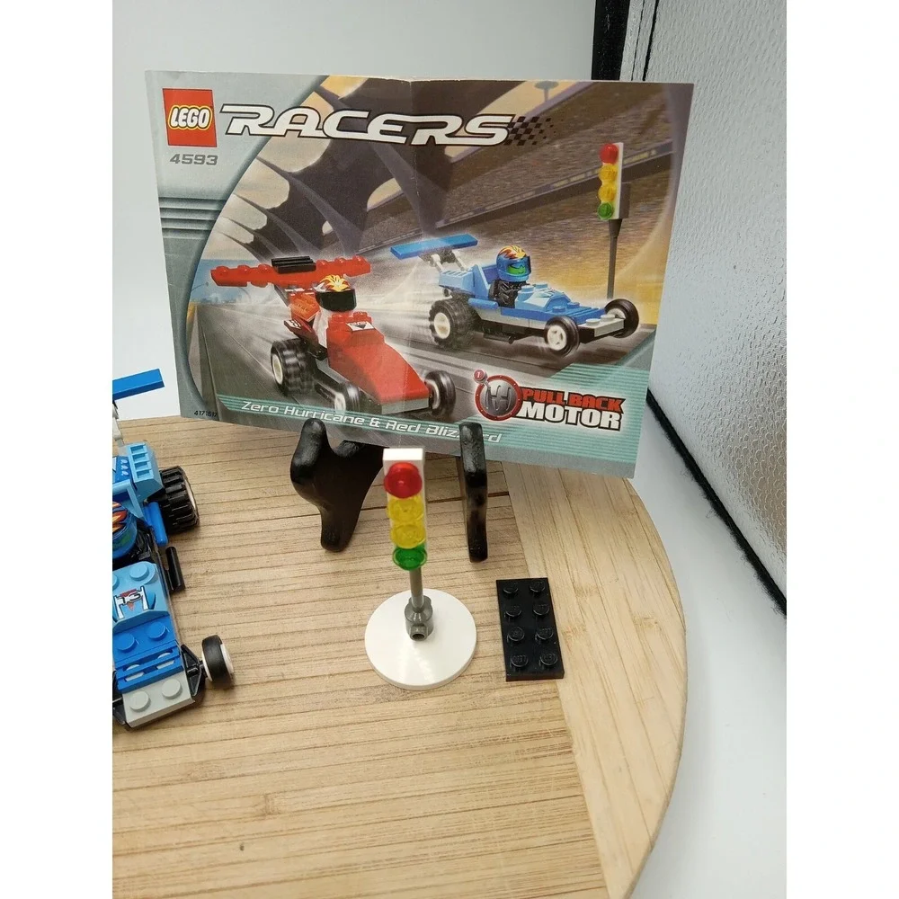 LEGO Racers #4593 Zero Hurricane & Red Blizzard With Instructions Discontinued